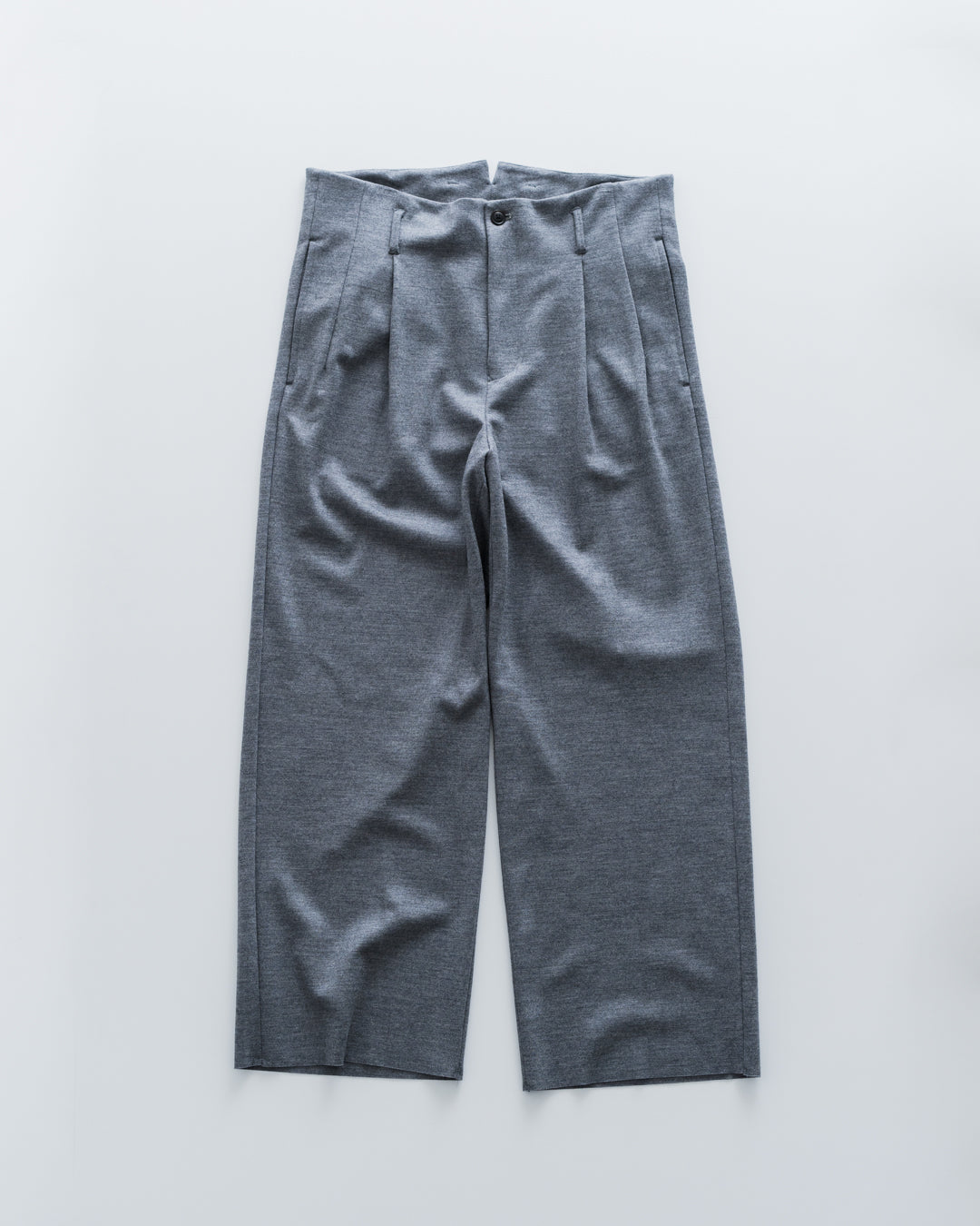 URU WOOL PONCH - 1 TUCK PANTS