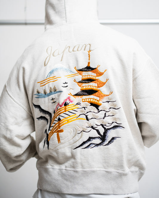 BOWWOW SUKAJAN EMB ZIP HOODIE AGED