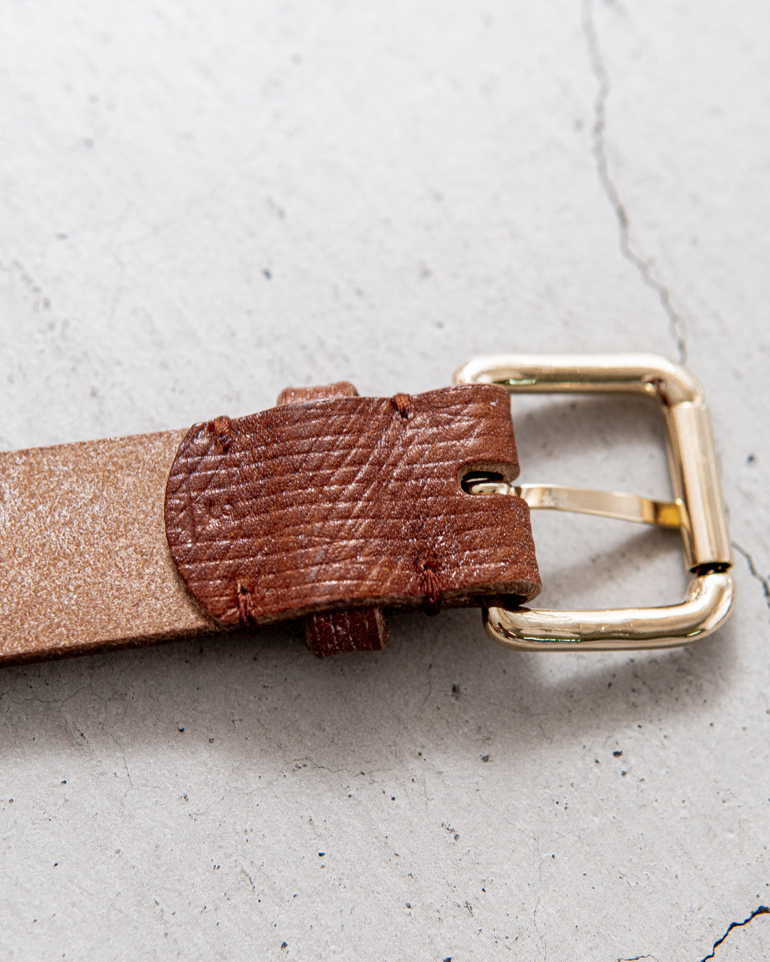 INTERIM CROSS GRAIN OAK BARK LEATHER BELT (DARK STAIN) 25,30mm