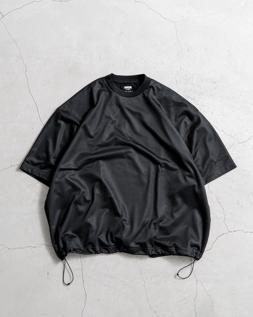 is-ness BALLOON DOUBLE LAYERED MESH SHORT SLEEVE TSHIRT