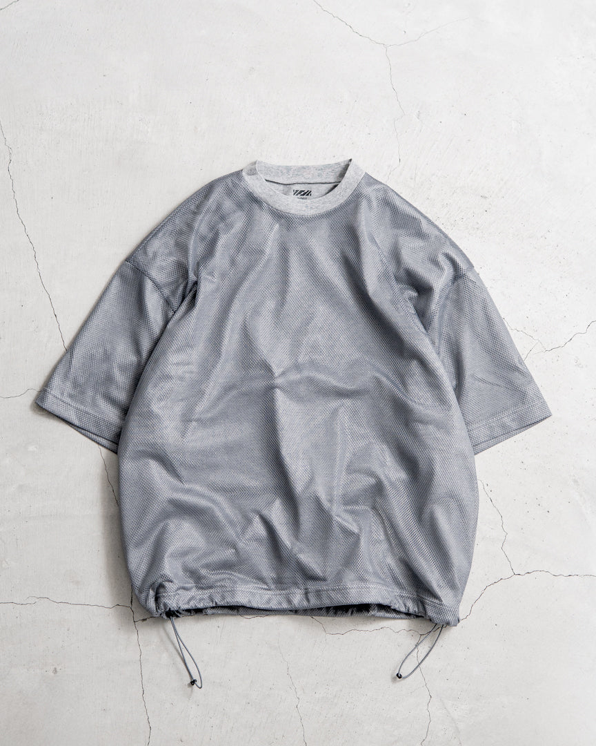 is-ness BALLOON DOUBLE LAYERED MESH SHORT SLEEVE TSHIRT