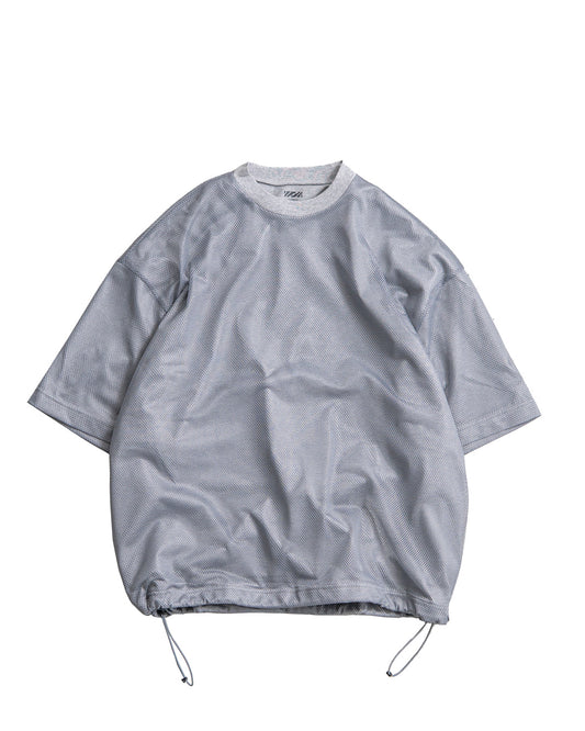 is-ness BALLOON DOUBLE LAYERED MESH SHORT SLEEVE TSHIRT