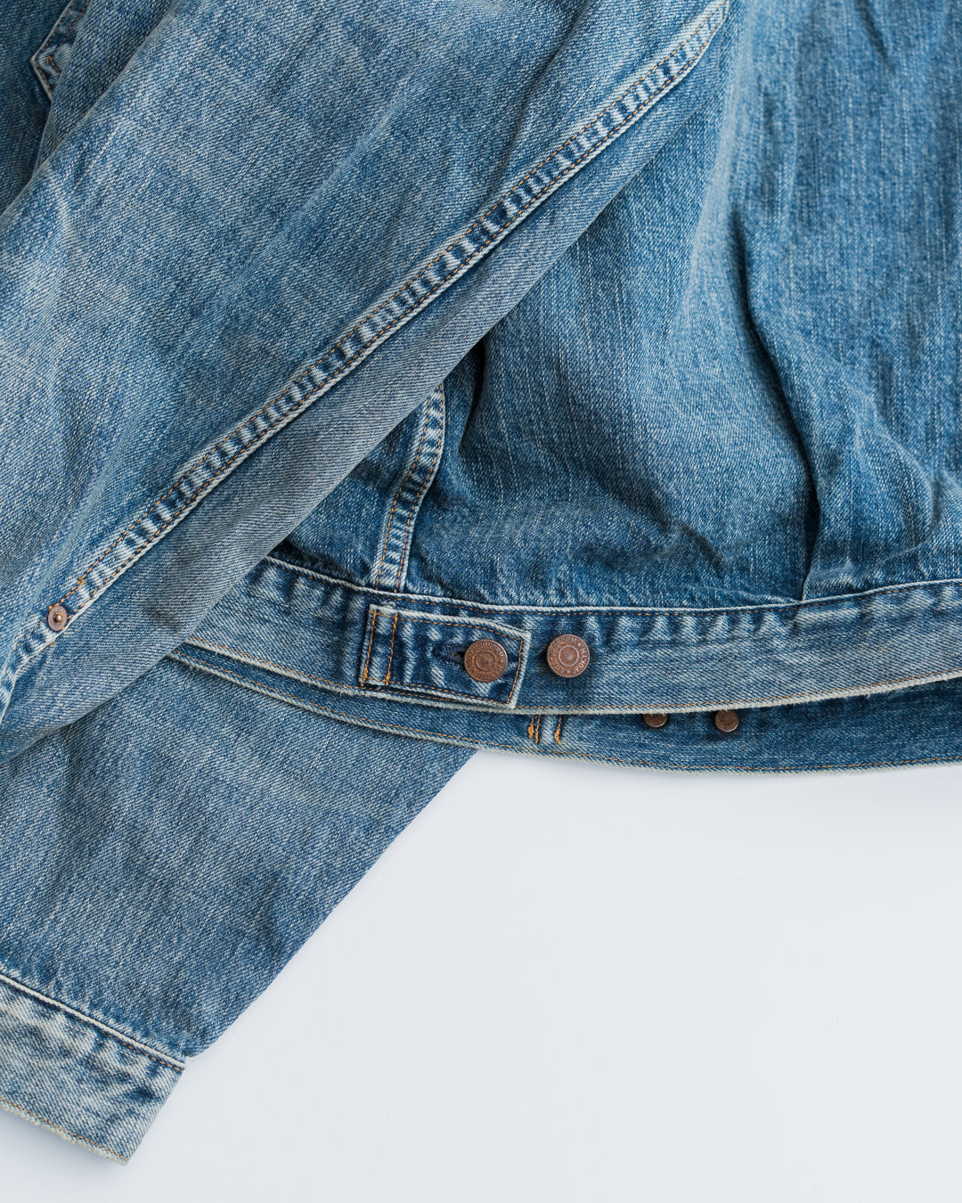 ANACHRONORM FRONT TUCK DENIM JACKET INDIGO (FIVE YEAR WASH)