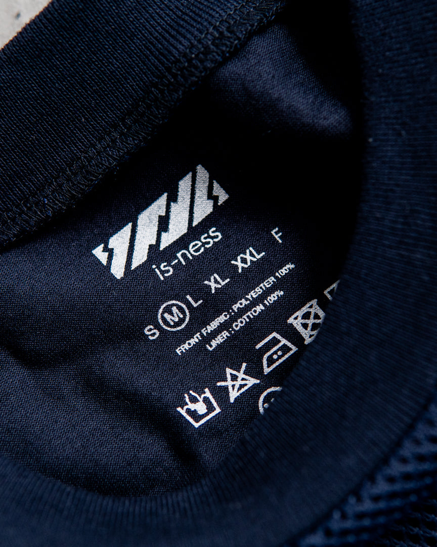 is-ness BALLOON DOUBLE LAYERED MESH SHORT SLEEVE TSHIRT