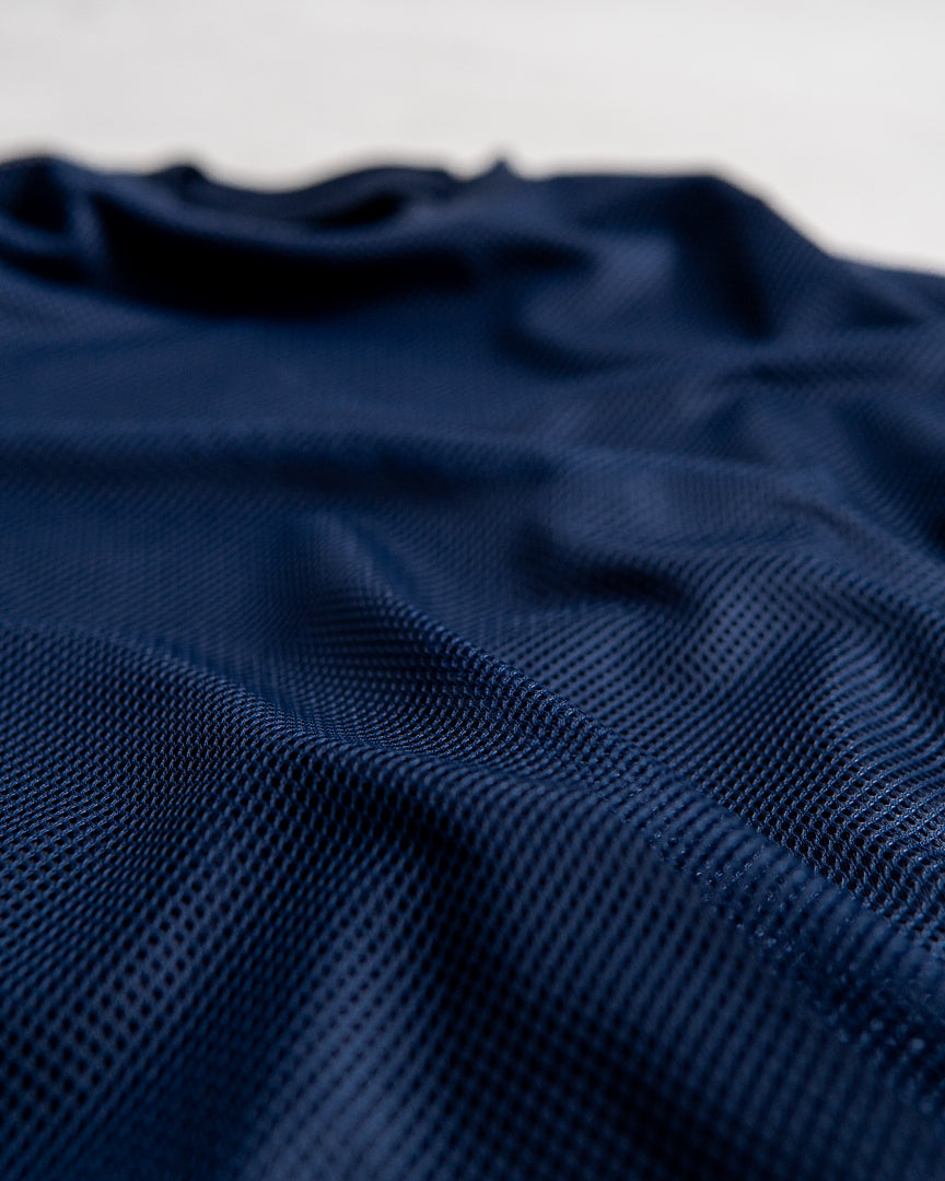 is-ness BALLOON DOUBLE LAYERED MESH SHORT SLEEVE TSHIRT