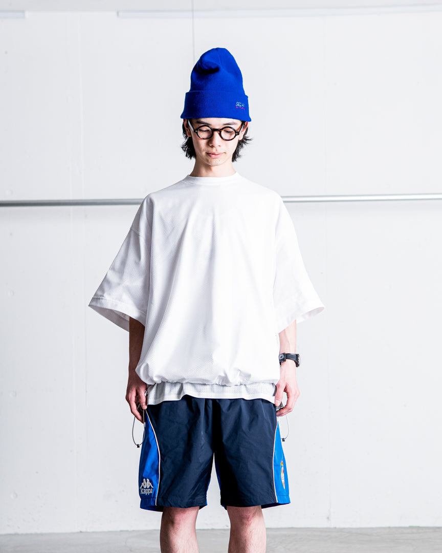 is-ness BALLOON DOUBLE LAYERED MESH SHORT SLEEVE TSHIRT
