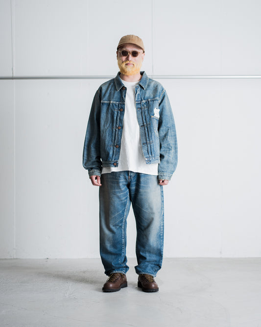 ANACHRONORM FRONT TUCK DENIM JACKET INDIGO (FIVE YEAR WASH)