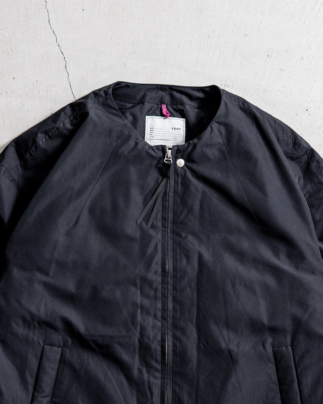 YDOT COLLARLESS BOMBER DOWN JACKET