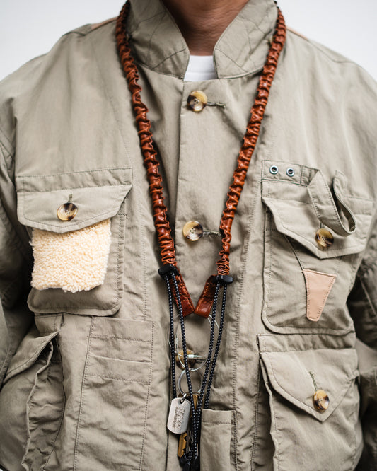 meanswhile Bungee Leather Neck Strap