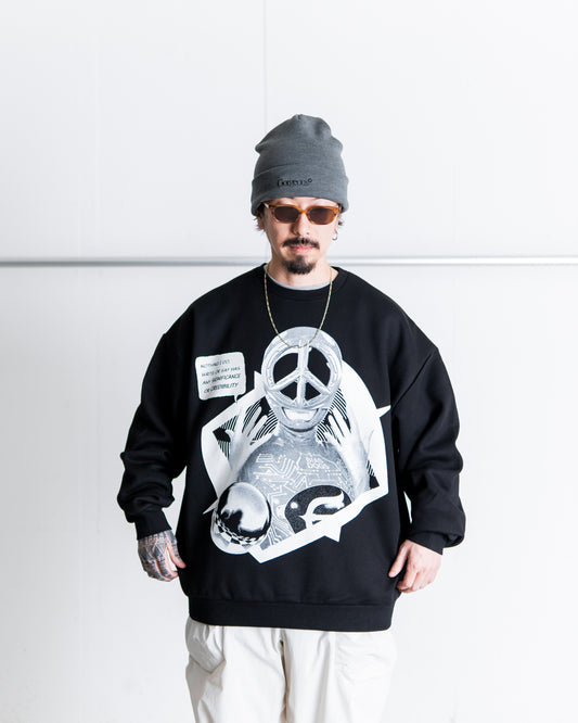 BIAS DOGS × Evisen Skateboards Max Machine CREW SWEAT