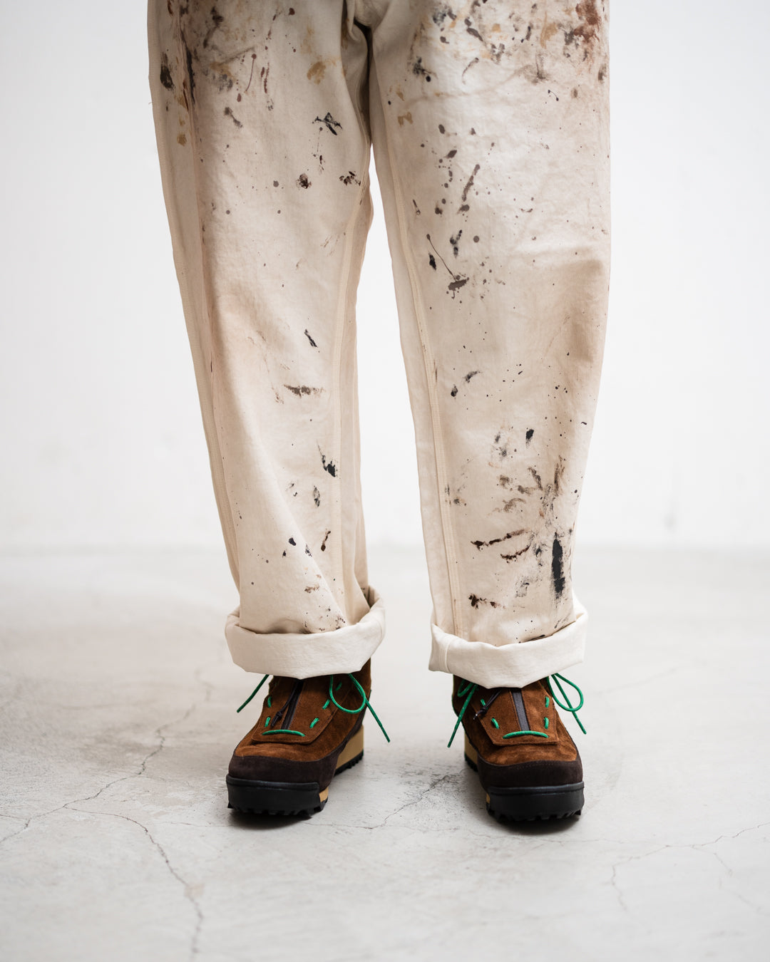 BOWWOW PAINTER'S PAINT STAINED PAINTER PANTS