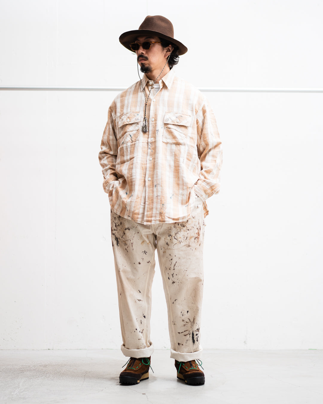 BOWWOW PAINTED PAINTER FLANNEL SHIRT