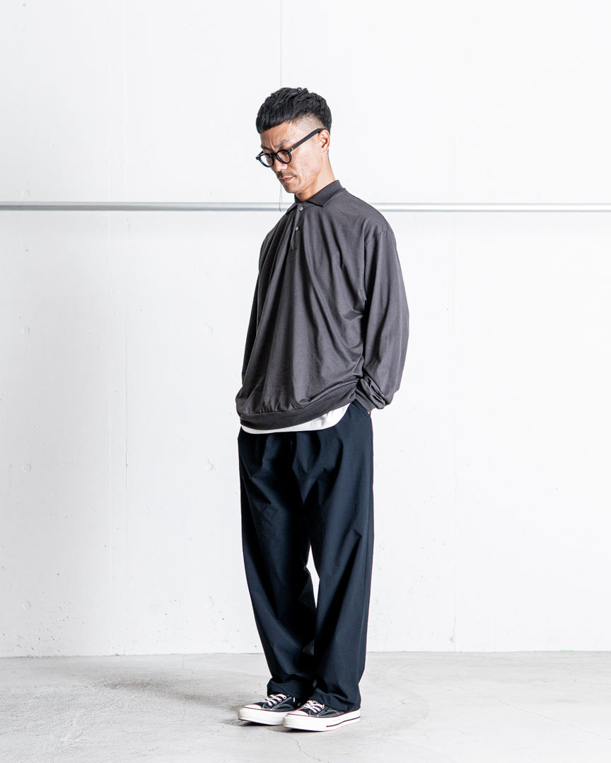 INTERIM HYPER BIG HIGH GAUGE SUVIN JERSEY LONG POLO SHIRT