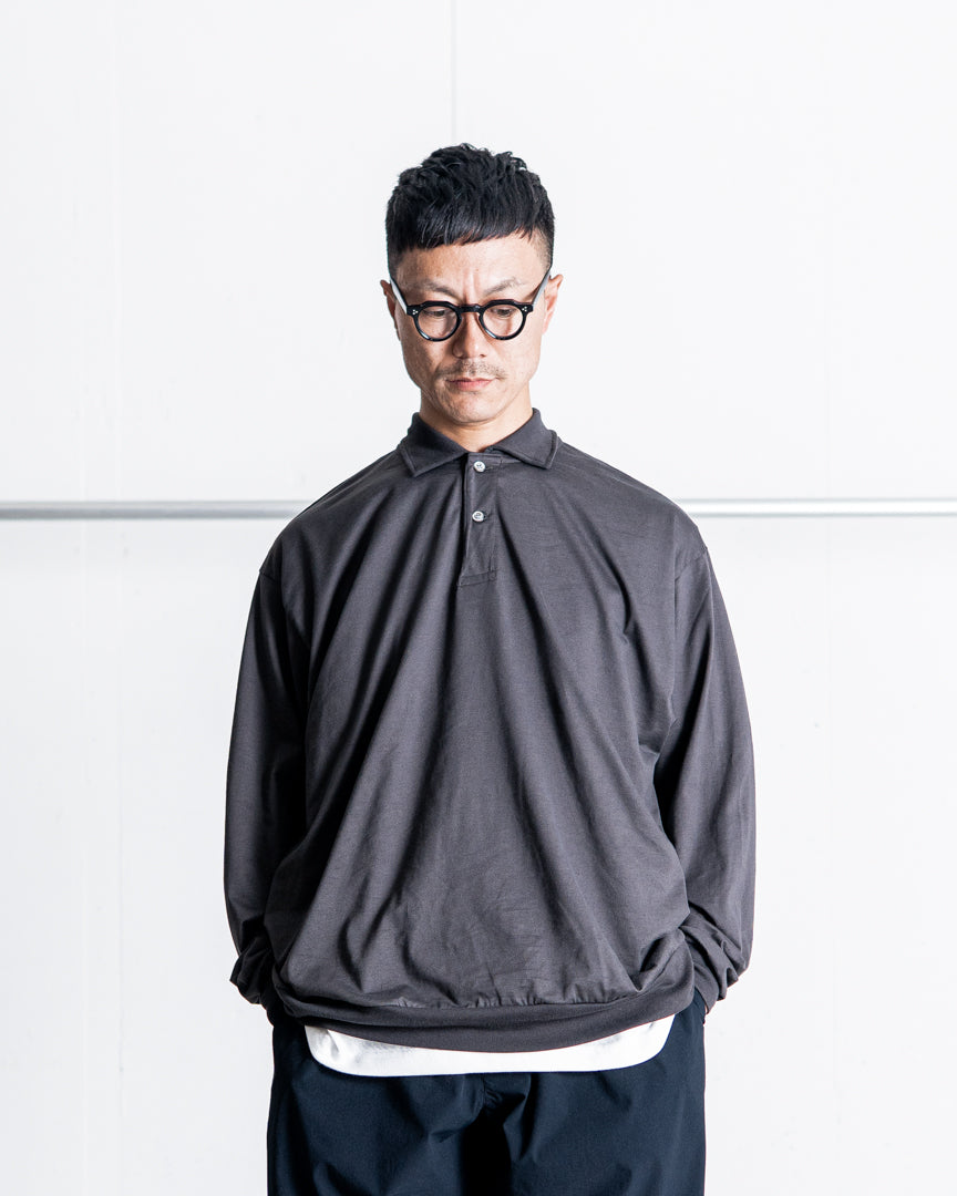 INTERIM HYPER BIG HIGH GAUGE SUVIN JERSEY LONG POLO SHIRT
