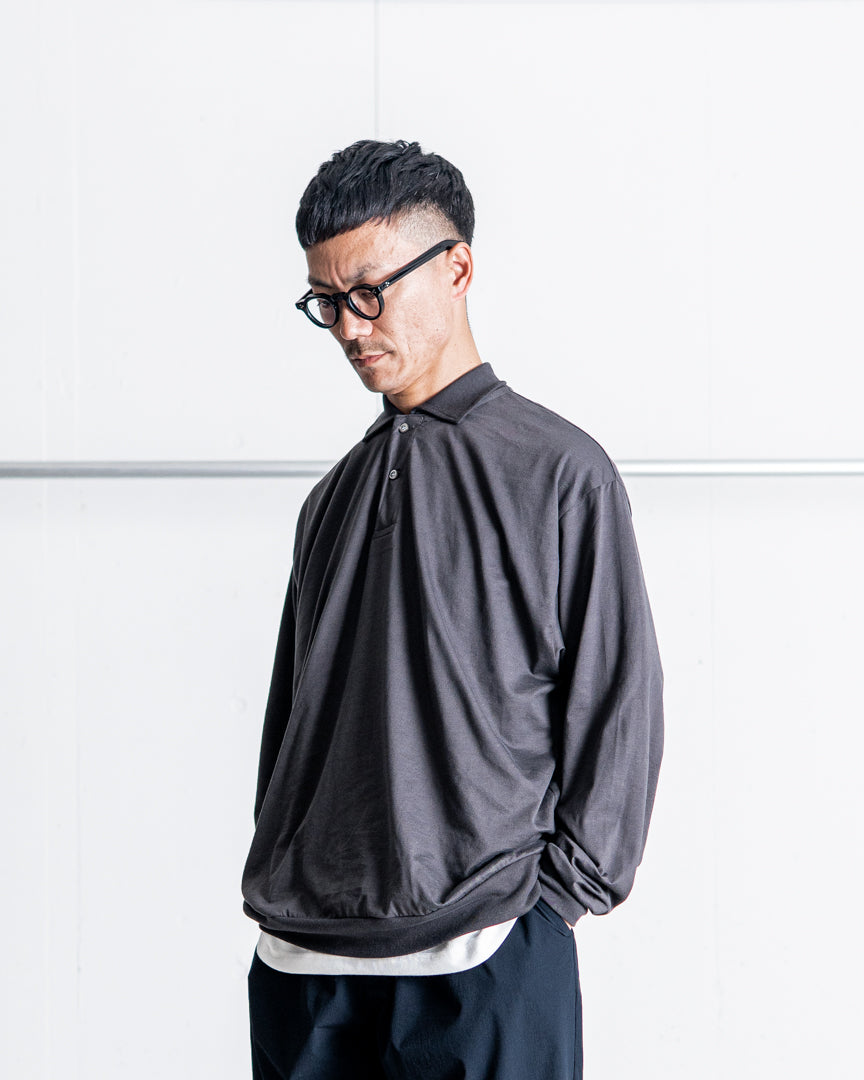 INTERIM HYPER BIG HIGH GAUGE SUVIN JERSEY LONG POLO SHIRT