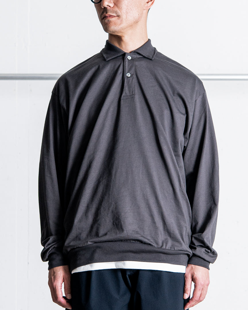 INTERIM HYPER BIG HIGH GAUGE SUVIN JERSEY LONG POLO SHIRT