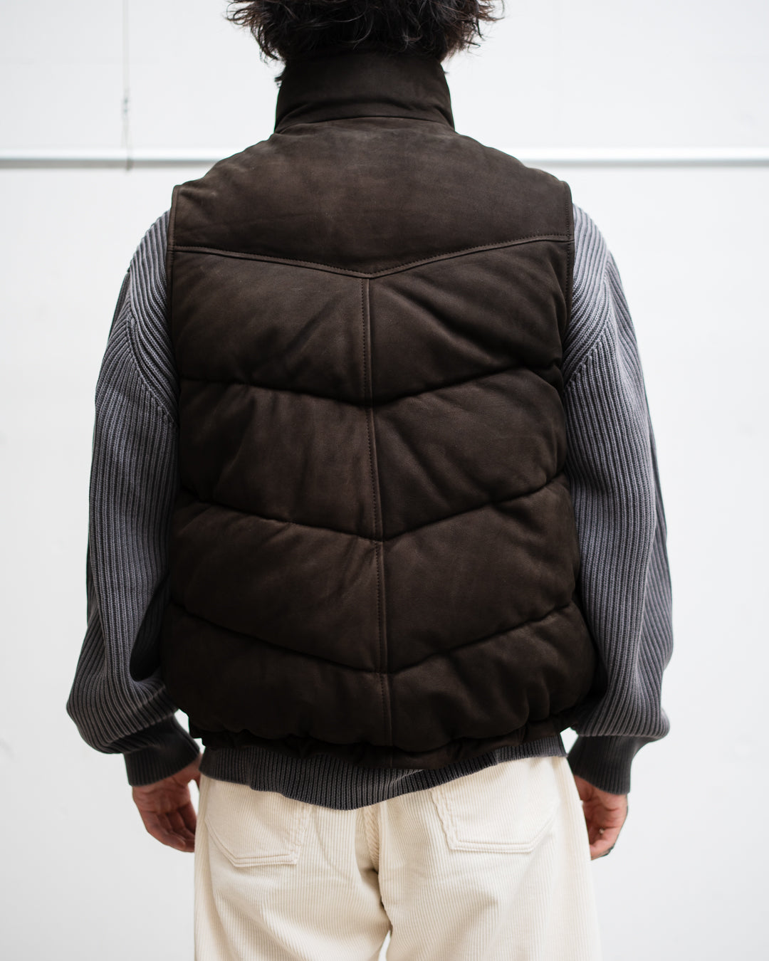 CCU PADDING VEST - COW NUBUCK