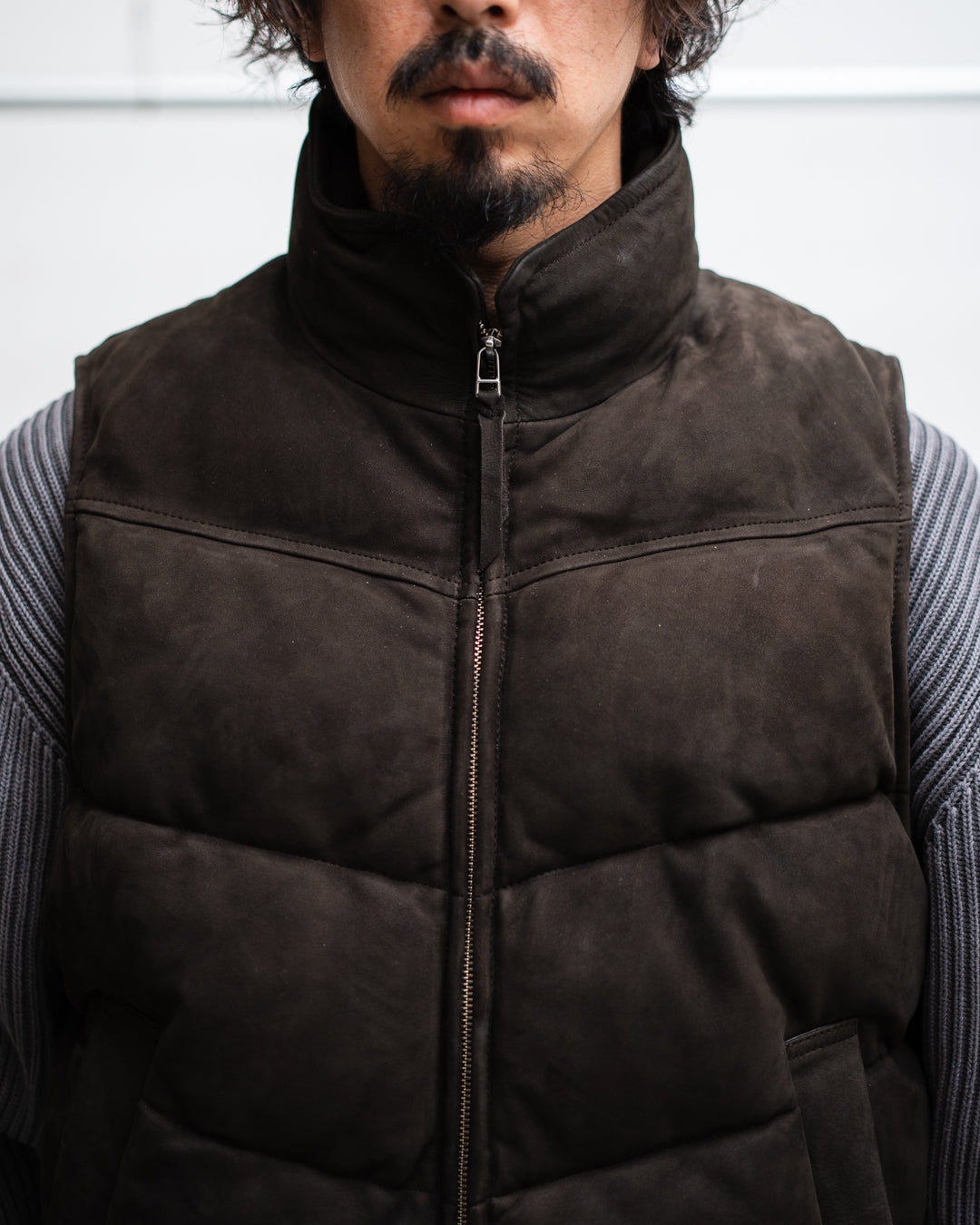 CCU PADDING VEST - COW NUBUCK