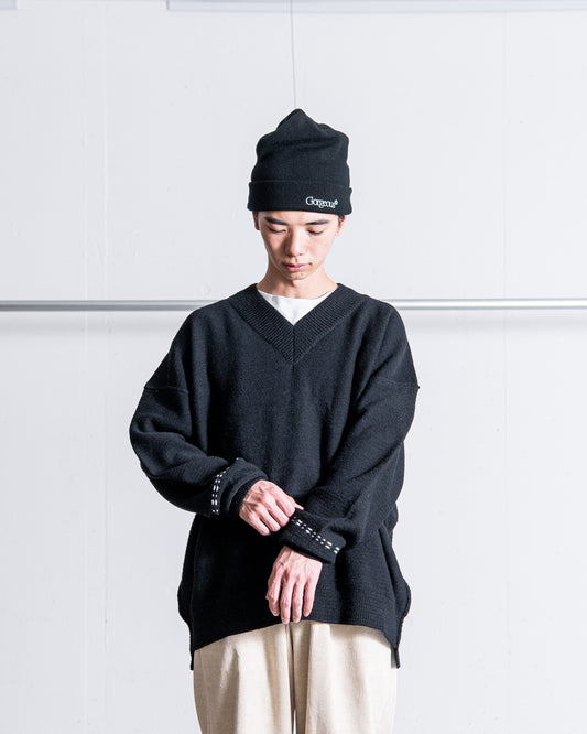 UNTRACE V-NECK PULLOVER KNIT_209
