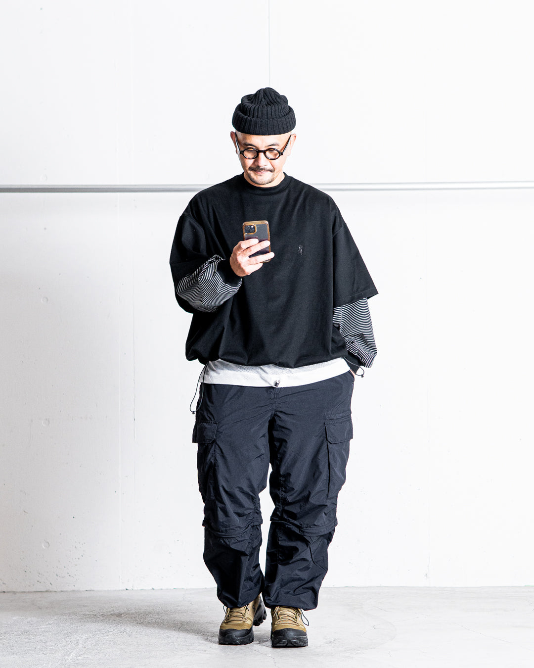 is-ness BALLOON LAYERED LONG SLEEVE T SHIRT
