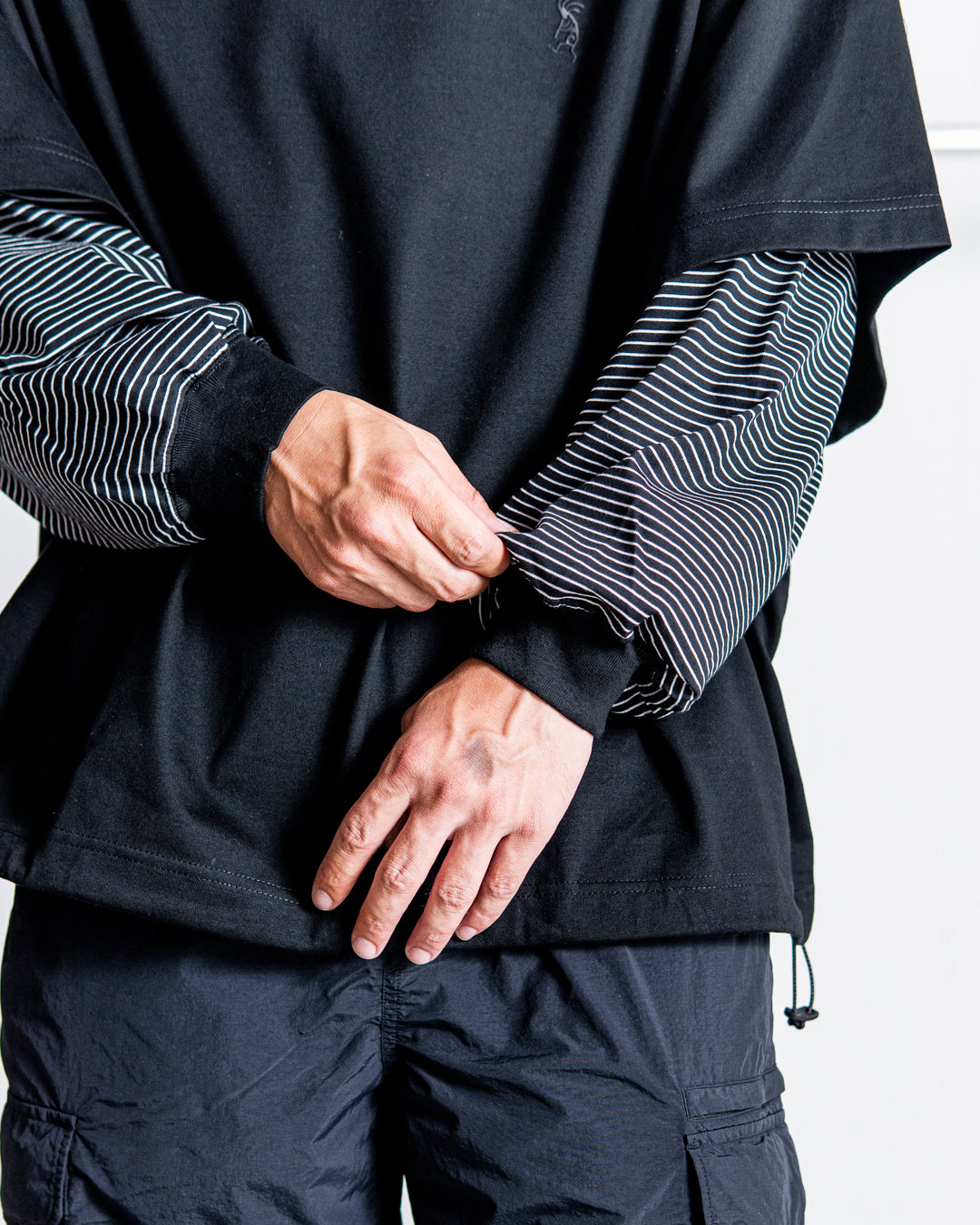 is-ness BALLOON LAYERED LONG SLEEVE T SHIRT