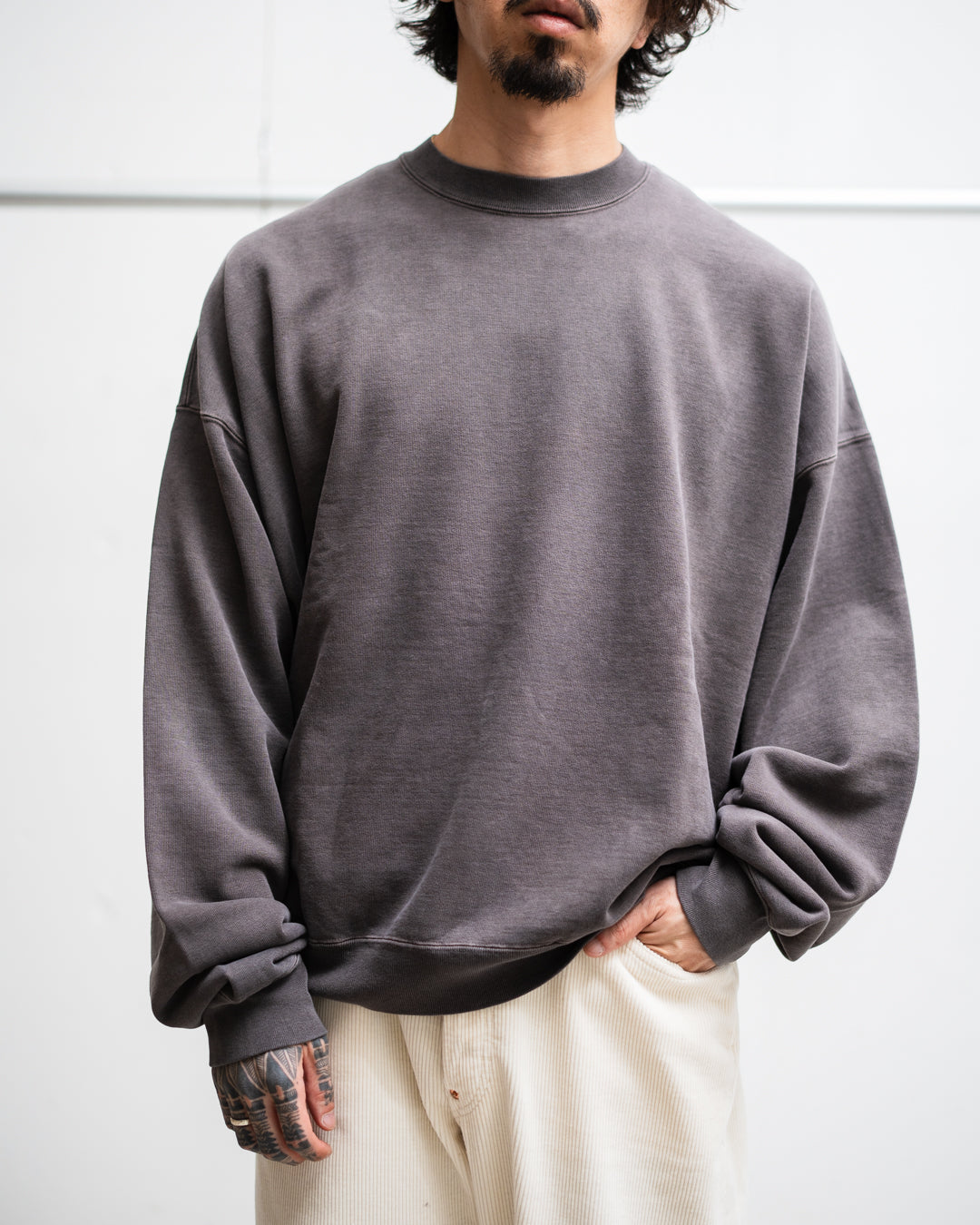 REMI RELIEF SP加工裏毛BIGサイズクルー