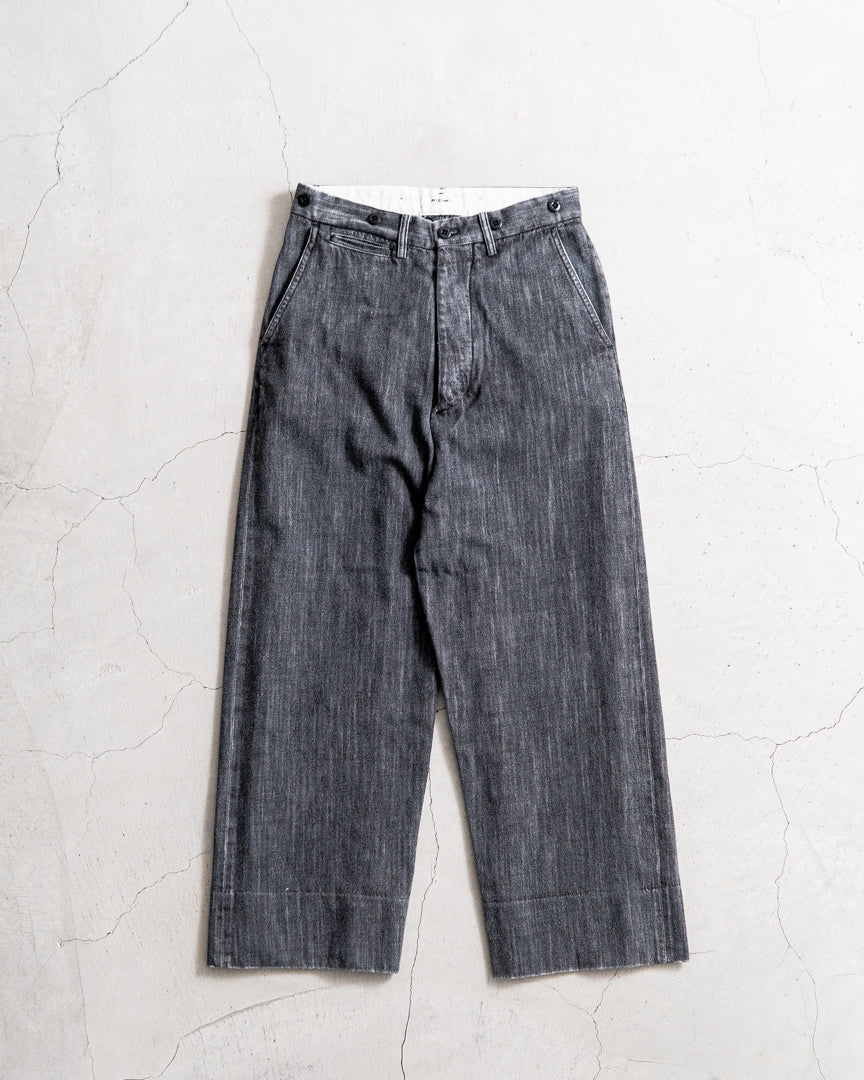 INTERIM VINTAGE FADE LIGHT DENIM MIL BAGGY TROUSER