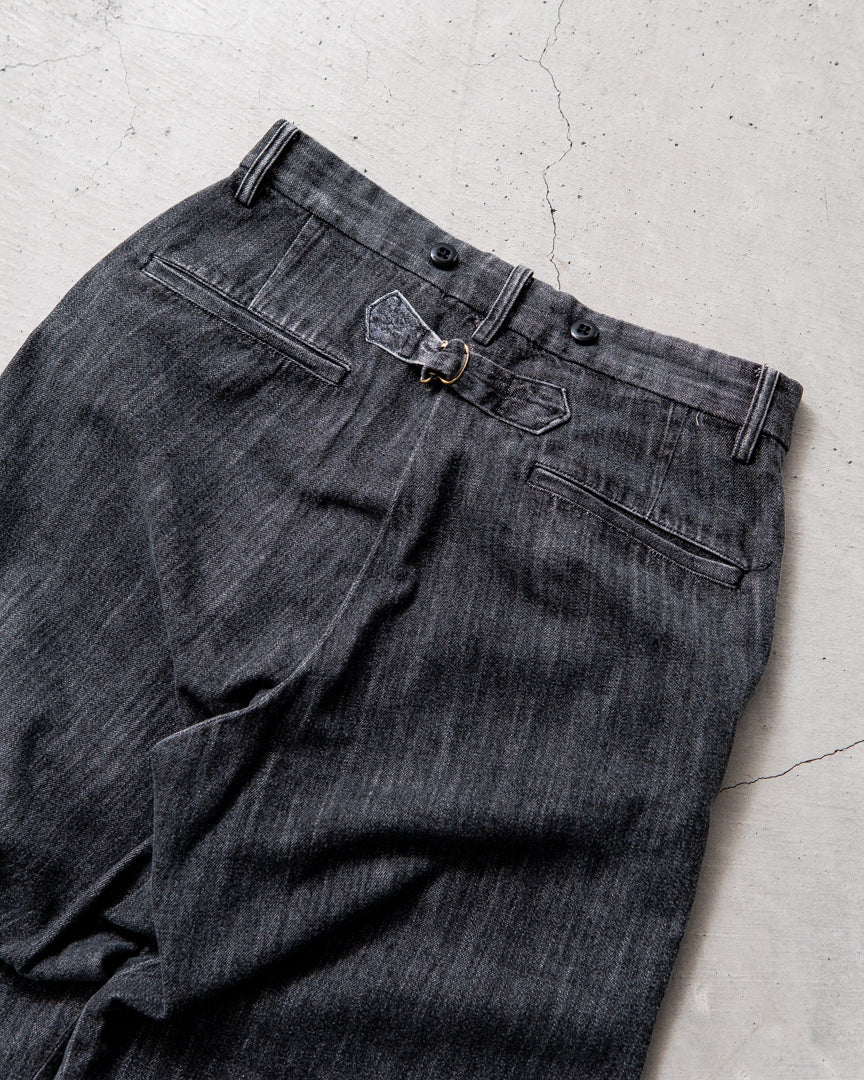 INTERIM VINTAGE FADE LIGHT DENIM MIL BAGGY TROUSER