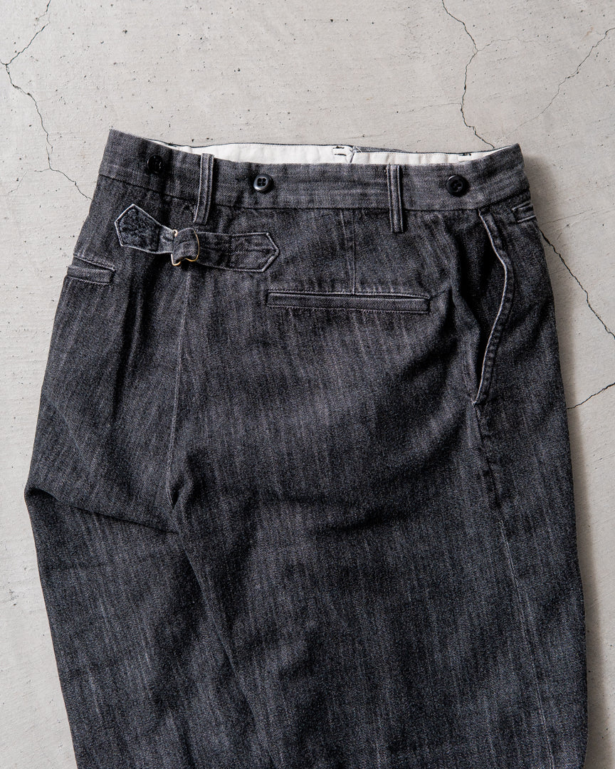 INTERIM VINTAGE FADE LIGHT DENIM MIL BAGGY TROUSER
