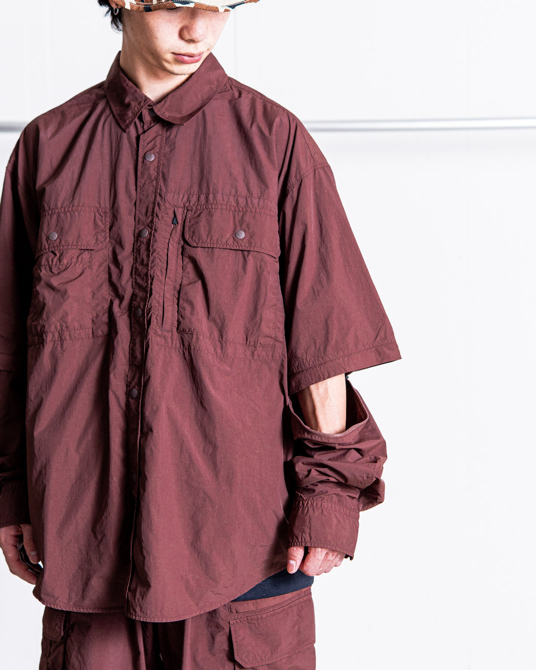 【2WAY ITEM】snow peak Garment Dyed Convertible Shirt