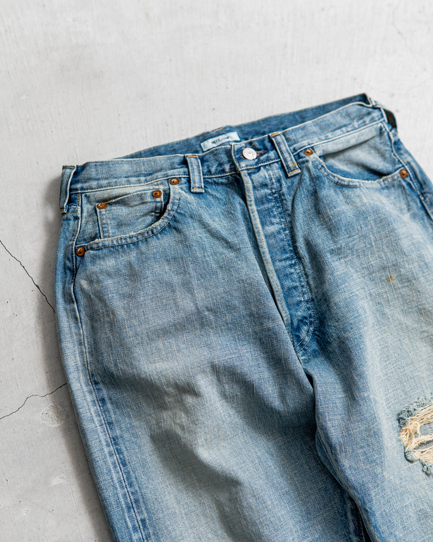 INTERIM VINTAGE WASHED "1953XX GRUNGE" SHUTTLE DENIM TROUSERS