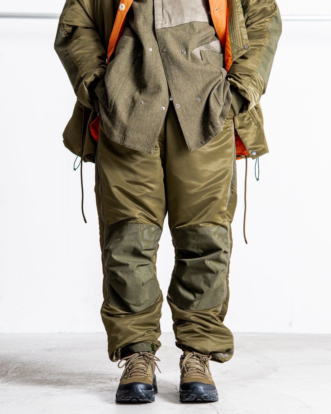 【Collaboration】norbit × Alpha industries Side-opening Padding Samue Pants