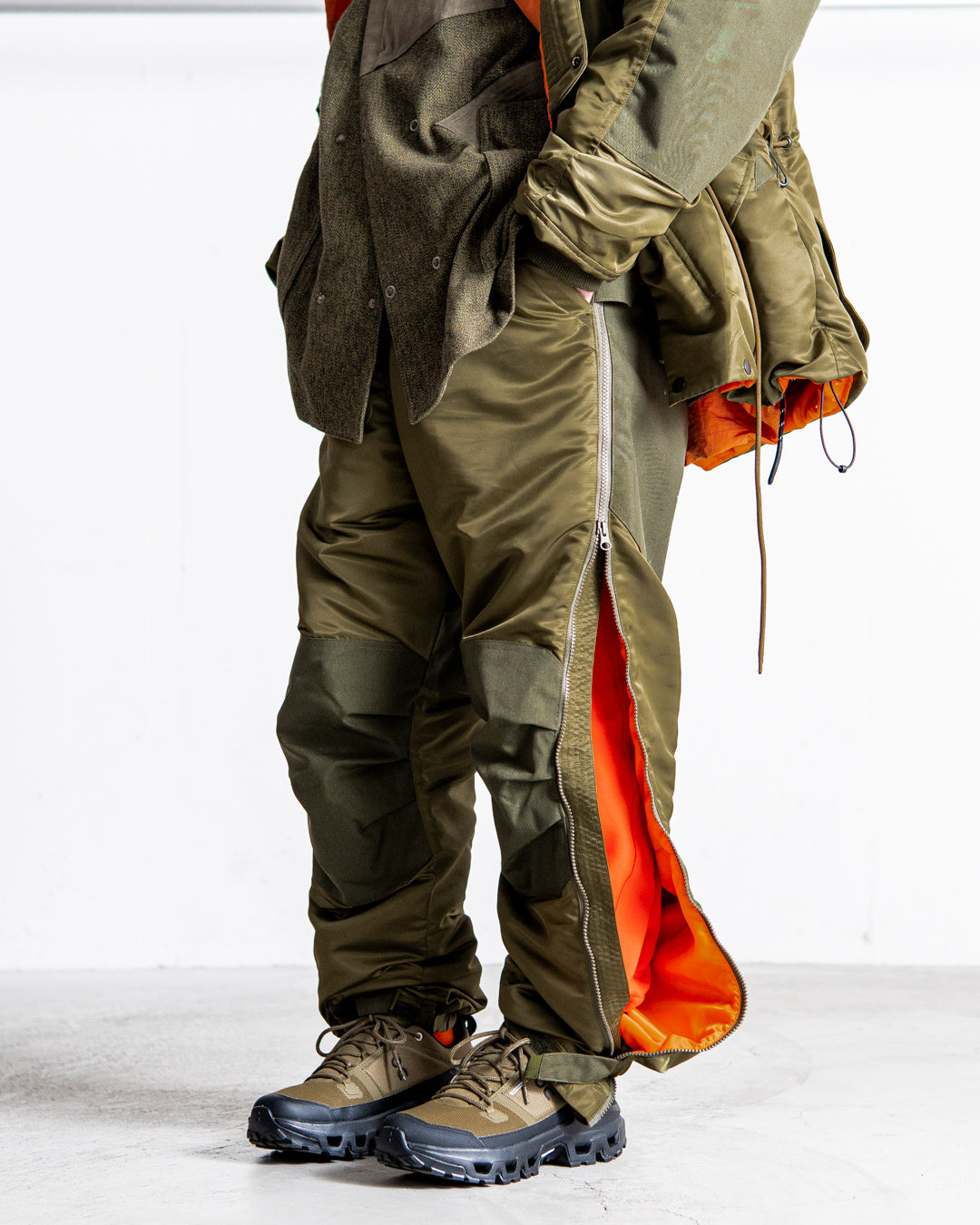 【Collaboration】norbit × Alpha industries Side-opening Padding Samue Pants