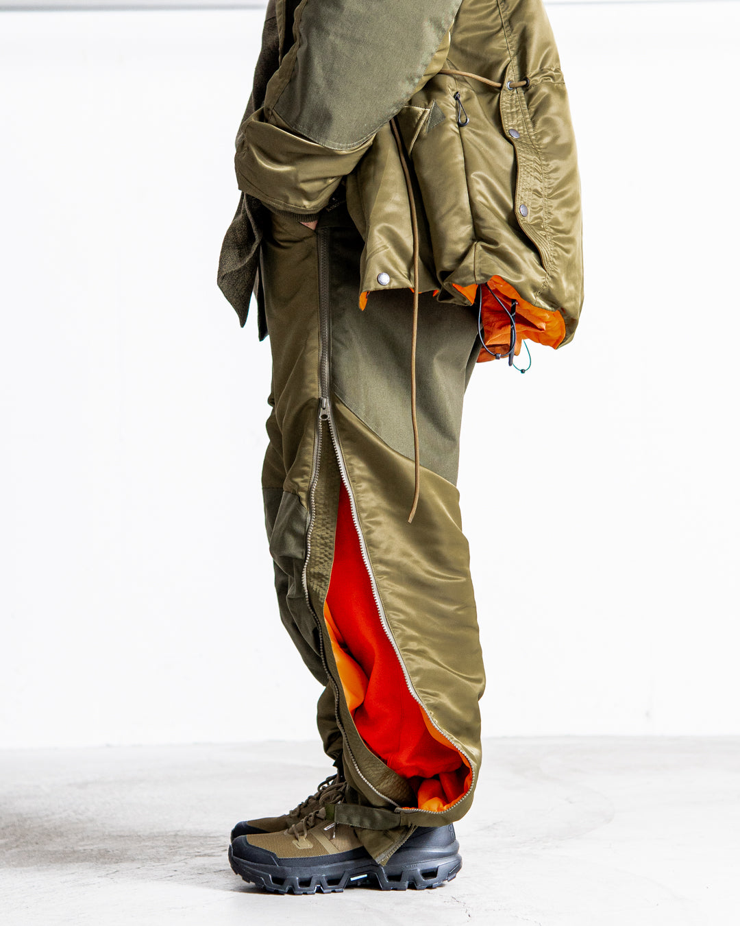 【Collaboration】norbit × Alpha industries Side-opening Padding Samue Pants