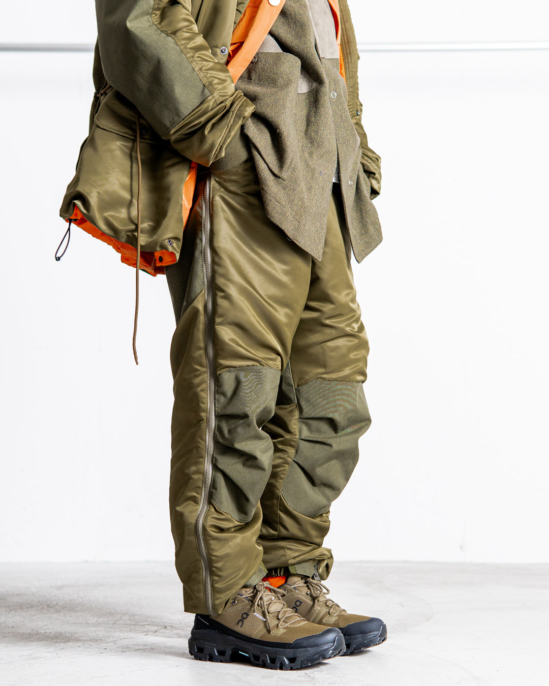 【Collaboration】norbit × Alpha industries Side-opening Padding Samue Pants
