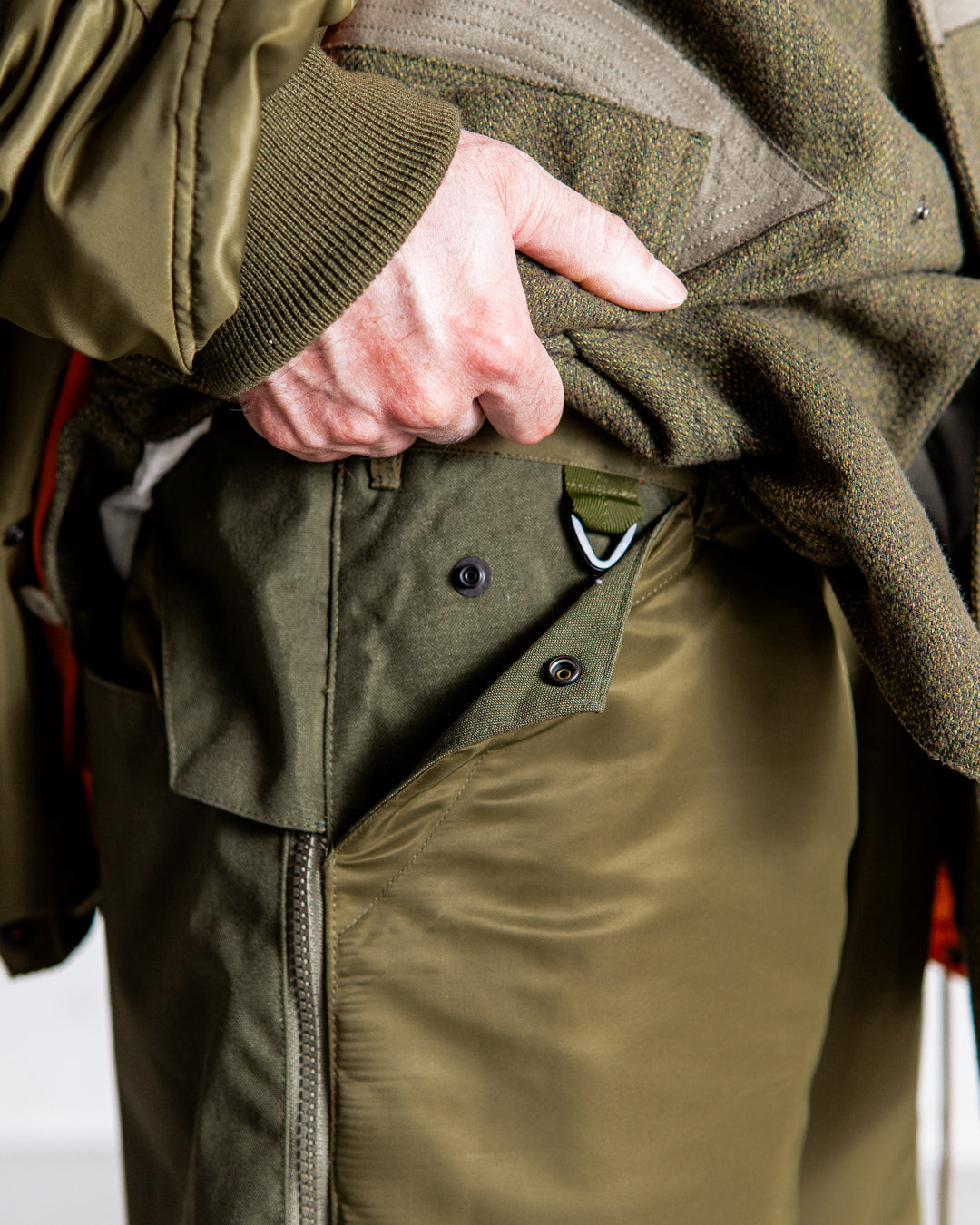 【Collaboration】norbit × Alpha industries Side-opening Padding Samue Pants