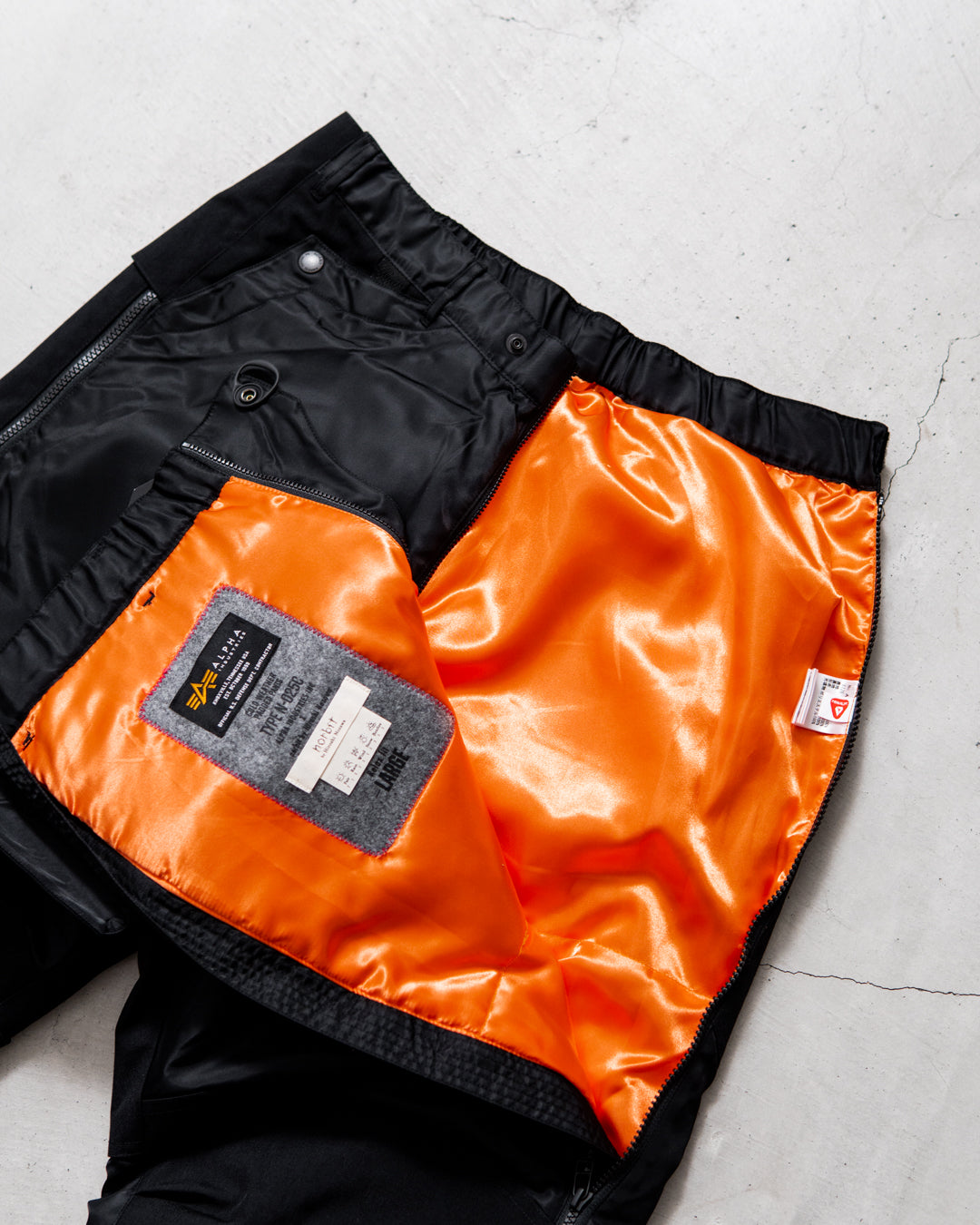 【Collaboration】norbit × Alpha industries Side-opening Padding Samue Pants