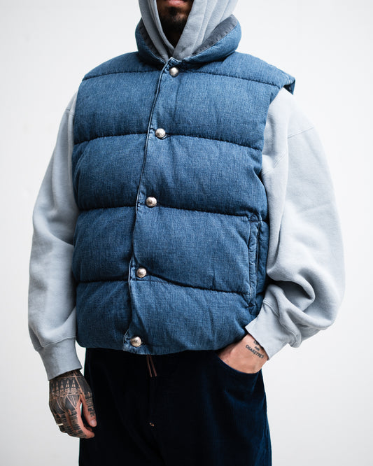 REMI RELIEF ナチュラル加工デニムダウンVEST