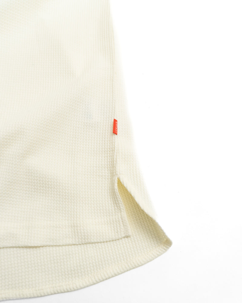 WHIMSY SNAP SLEEVE WAFFLE TOP