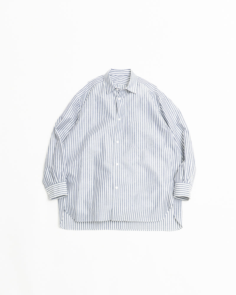 URU COTTON LINEN STRIPE - LONG SLEEVE SHIRTS