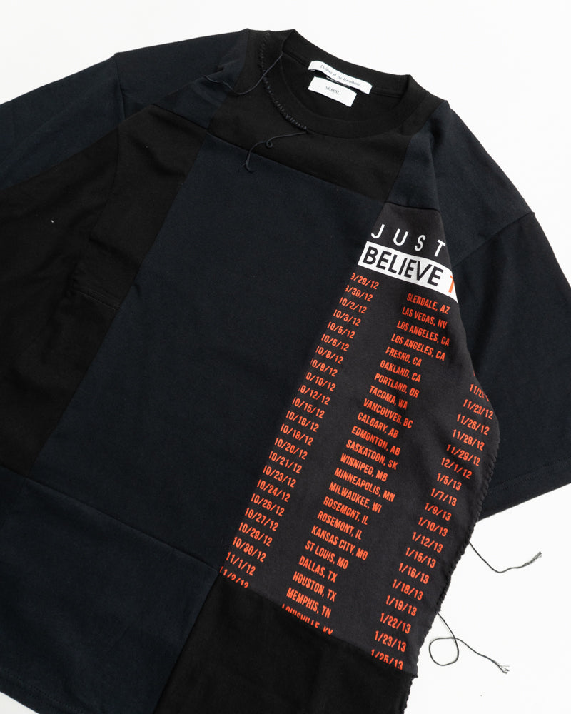 Children of the discordance RE-CONSTRUCTED VINTAGE PATCHWORK TEE G - BLACK