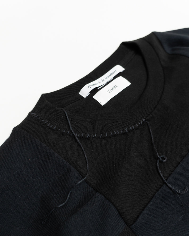 Children of the discordance RE-CONSTRUCTED VINTAGE PATCHWORK TEE G - BLACK