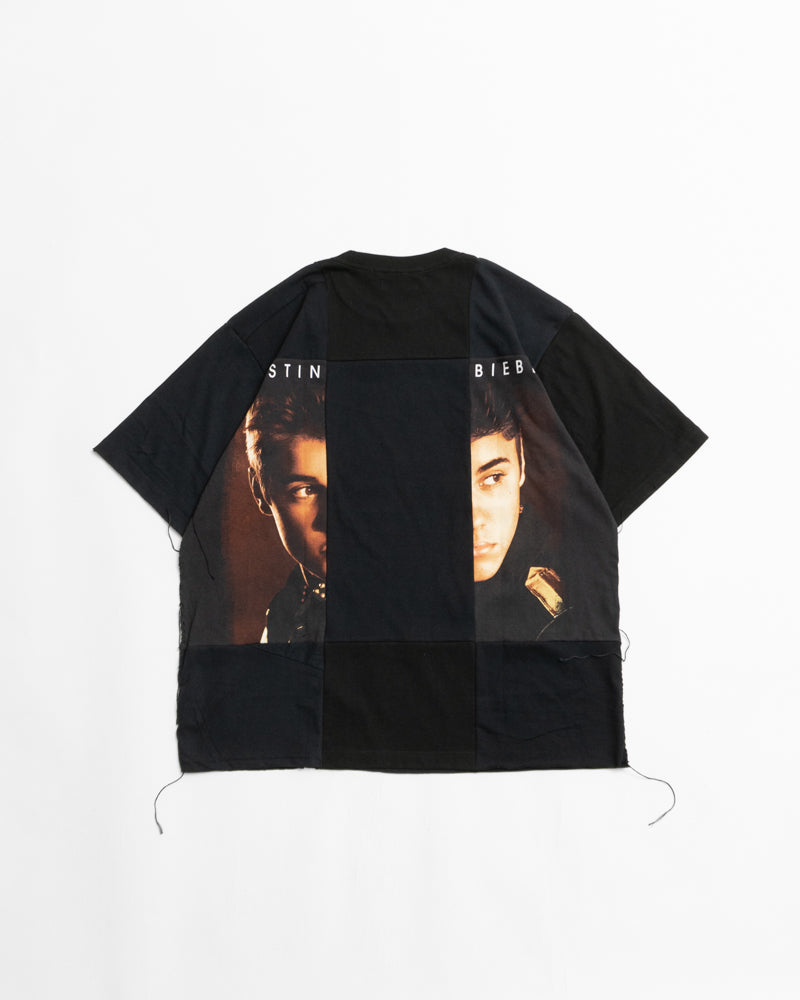 Children of the discordance RE-CONSTRUCTED VINTAGE PATCHWORK TEE G - BLACK