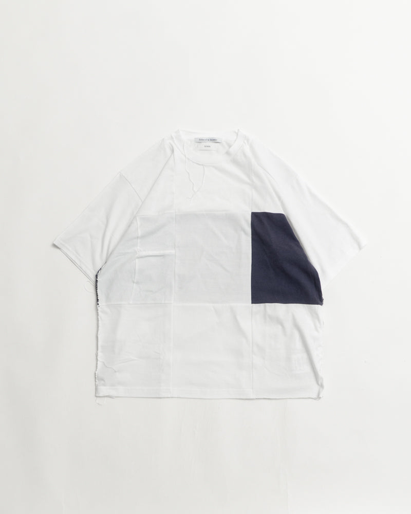 Children of the discordance RE-CONSTRUCTED VINTAGE PATCHWORK TEE G - WHITE