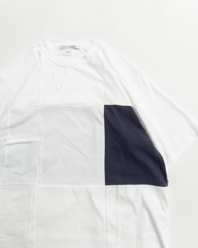 Children of the discordance RE-CONSTRUCTED VINTAGE PATCHWORK TEE G - WHITE