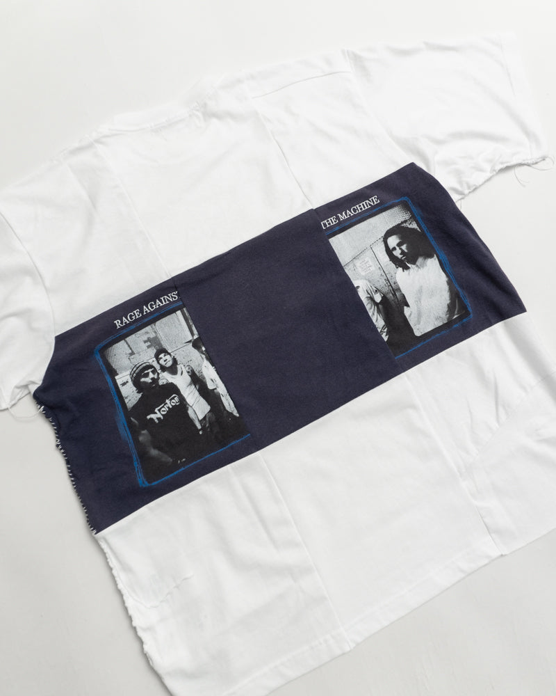 Children of the discordance RE-CONSTRUCTED VINTAGE PATCHWORK TEE G - WHITE