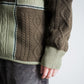 Children of the discordance  RE Patchwork Cable Knit Pullover