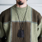 Children of the discordance  RE Patchwork Cable Knit Pullover