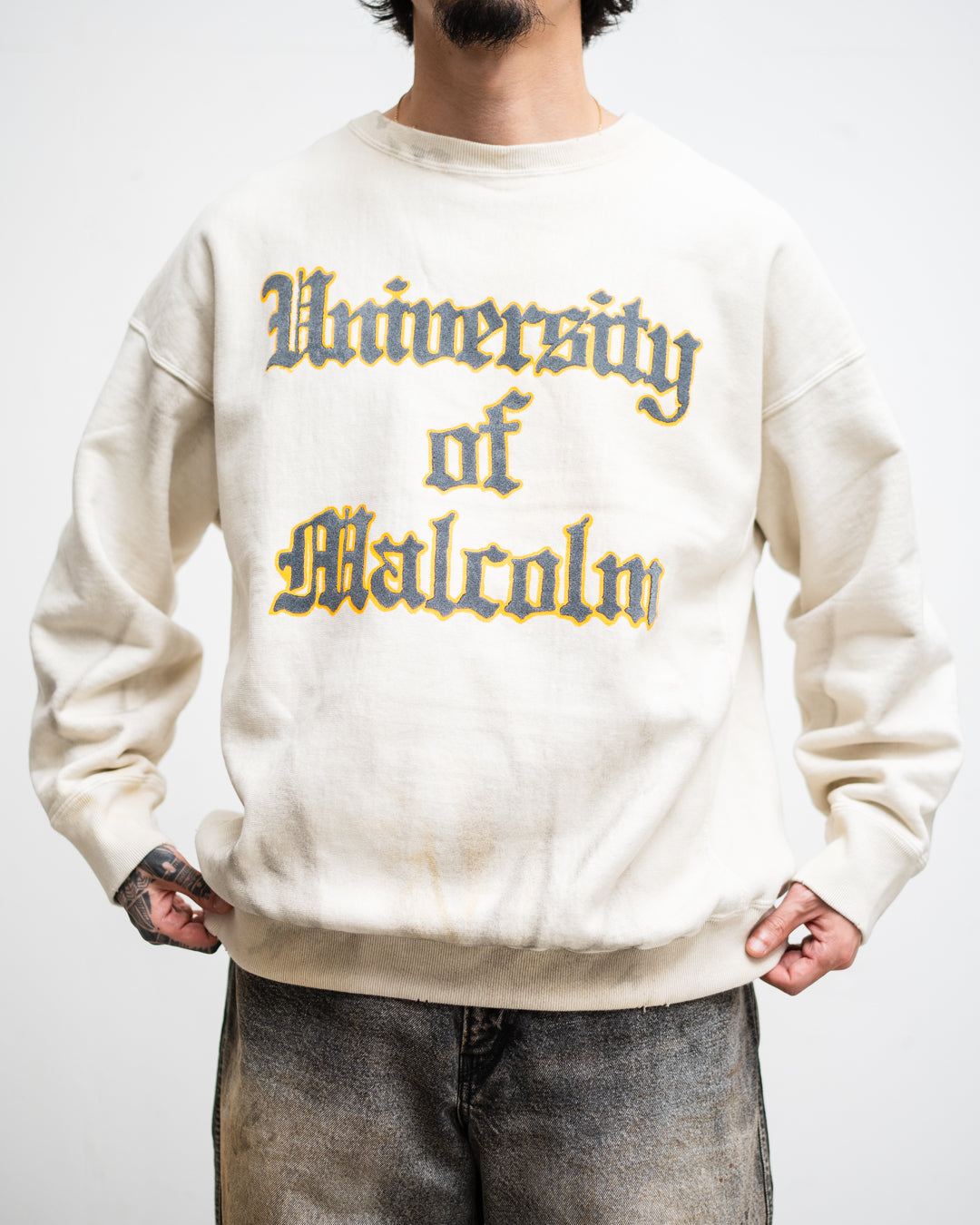 BOWWOW UNIV. MACLAREN LETTERING SWEATSHIRT AGED