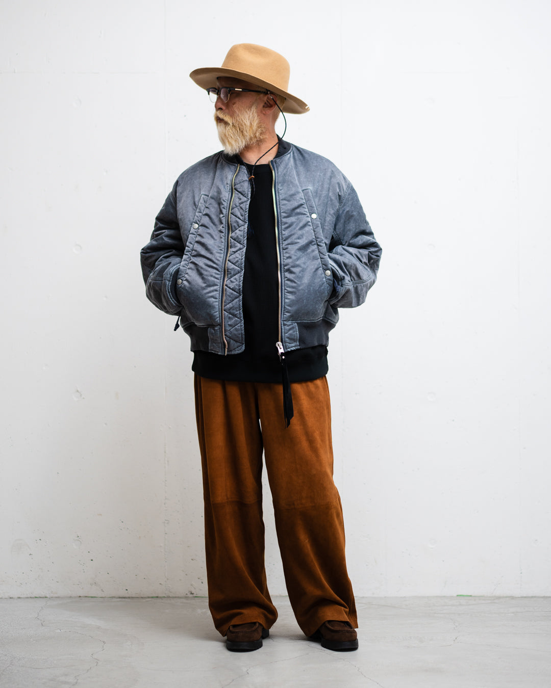 Name. WIDE POCKET FLIGHT JACKET : FADED
